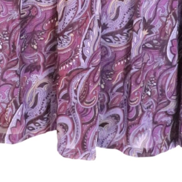 MGXX WOMENS SIZE 10 PURPLE FLORAL FLOWY MAXI SKIRT - Picture 4 of 4